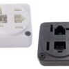 TOMADA TELEFONE ADAPTADOR FRONTAL USA BRANCO 17282 FC