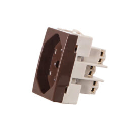 MODULO TOMADA 2P+T 10A MARROM - MARGIRIUS