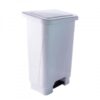 LIXEIRA 100L C/ PEDAL BRANCA - USAPLAST