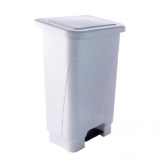 LIXEIRA 100L C/ PEDAL BRANCA - USAPLAST