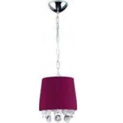 PENDENTE CUPULA PVC 1 LAMP VINHO E27 BIV SP1722PDVI LLUM