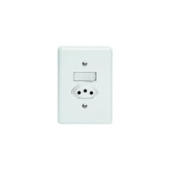 INTERRUPTOR 1 SECAO TOMADA 2P+T 10A 175988 - PERLEX
