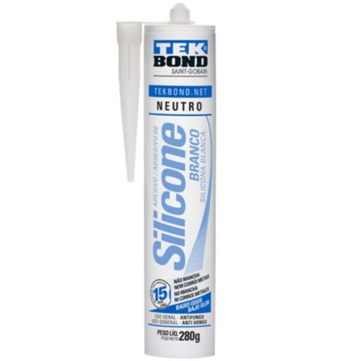 SILICONE NEUTRO BRANCO 280GR - TEKBOND
