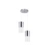 PENDENTE CILINDRICO VIDRO 2 LAMP CROMO E27 BIV AX294102PDMCR LLUM