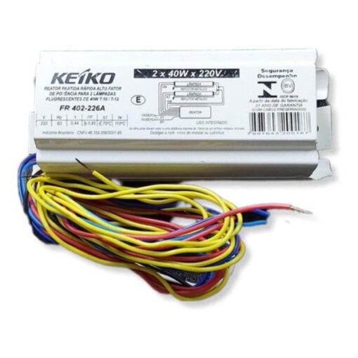 REATOR PARTIDA RAPIDA 2X40W 220V KEIKO