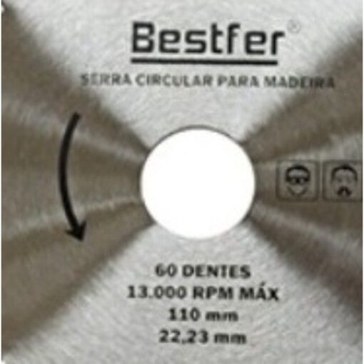 DISCO MADEIRA 110MM 60D BFH0975 - BESTFER
