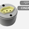 TOMADA 2P+T 20A SOBREPOR REDONDA CINZA 250V 815 PERLEX