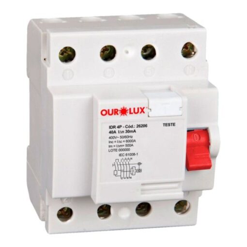DISJUNTOR IDR TETRA 40A 30MA OUROLUX