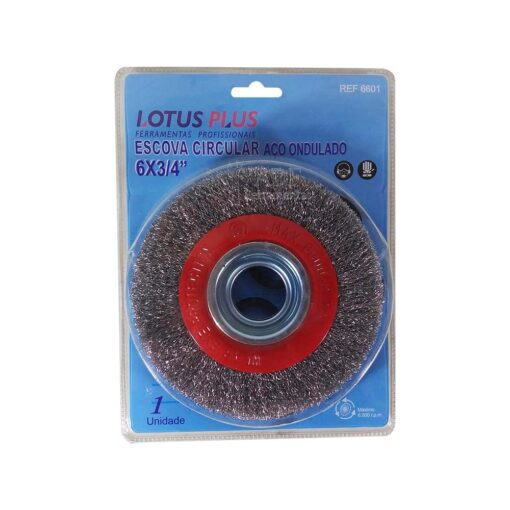 ESCOVA ACO CIRCULAR 6"X3/4 6601 - LOTUS