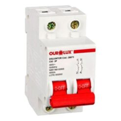 DISJUNTOR DIN CURVA C 2X63A - OUROLUX