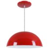 PENDENTE CUPULA ALUMINIO VERMELHO NOGUEIRA