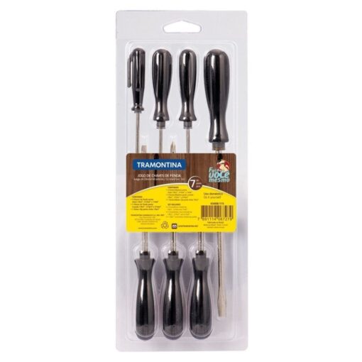 JOGO CHAVE FENDA/PHILIPS 7 PCS 43408/115 - TRAMONTINA