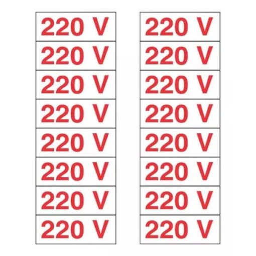 PLACA PS 1,5X0,4CM VOLTS 220V C/16 - SINALIZE