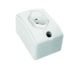 TOMADA 2P+T 20A SOBREPOR RETANGULAR BRANCA 715 PERLEX