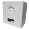 CAIXA PVC SOBREPOR TOMADA 2P+T 20A + ESPACO DISJUNTOR 2915 - PERLEX