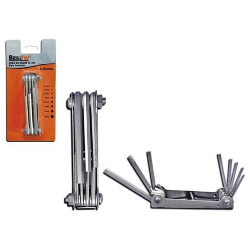 JOGO CHAVE ALLEN 8 PCS CANIVETE MILIMETRO BFH1461 - BESTFER