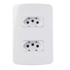 TOMADA 2P+T 20A DUPLA COM PLACA 19447 B3 - MARGIRIUS