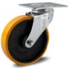 RODIZIO GIRATORIO BASE PLANA 4" AMARELO 414 (2314) - COLSON