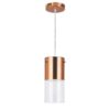 PENDENTE CILINDRICO VIDRO 1 LAMP COBRE E27 BIV AX294101PDMCO LLUM