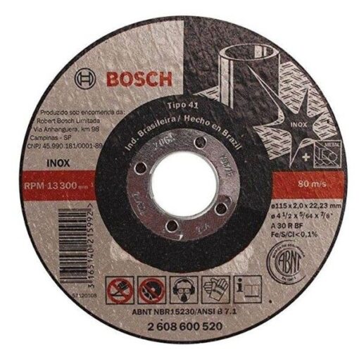 DISCO CORTE ACO 115X2X22,23MM - BOSCH