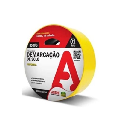 FITA DEMARCACAO SOLO AMARELA 50MMX15M - ADERE