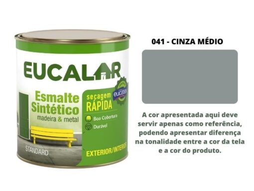 TINTA ESMALTE SINTETICO CINZA MEDIO 900ML EUCALAR