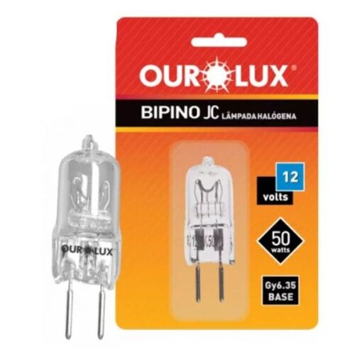LAMPADA HALOGENA BIPINO 50W 12V GY6.35 OUROLUX
