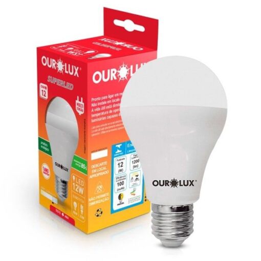 LAMPADA LED A60 12W BRANCA 6500K BIVOLT OUROLUX