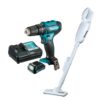 KIT PARAFUSADEIRA HP333DWYX3 + ASPIRADOR PO 12V CL106FDZW - MAKITA