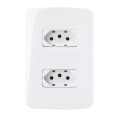 TOMADA 2P+T 10A DUPLA COM PLACA 19446 B3 - MARGIRIUS