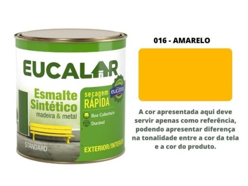 TINTA ESMALTE SINTETICO AMARELO 900ML EUCALAR