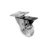 RODIZIO GIRATORIO BASE PLANA 75MM GEL 50KG C/ FREIO 3568 LOTUS