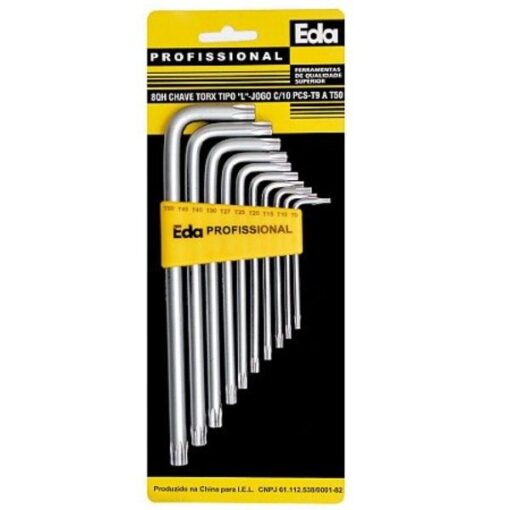 JOGO CHAVE TORK 10 PCS T9-T50 - EDA