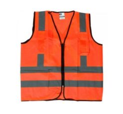 COLETE REFLETIVO LARANJA 2 BOLSOS TAM G