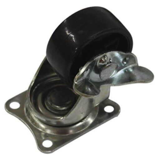 RODIZIO GIRATORIO BASE PLANA C/ FREIO 1.1/2" 17KG PRETO BESTFER
