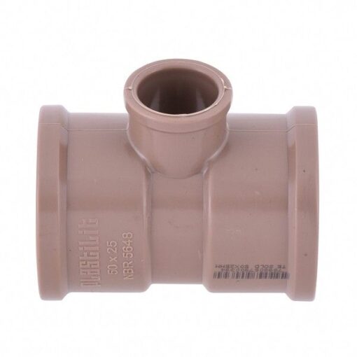 TEE SOLDAVEL REDUCAO 50X25MM PLASTUBOS