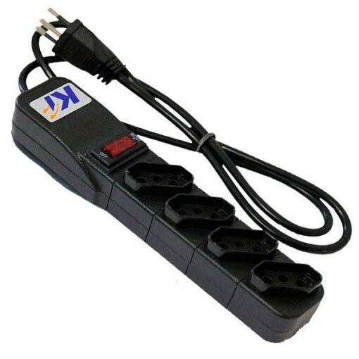 FILTRO LINHA 2P+T 4 ENTRADAS 10A PRETO - KF