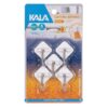 GANCHO PLASTICO ADESIVO 5PCS BRANCO 0,3KG - KALA