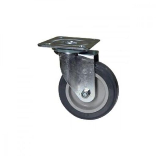 RODIZIO GIRATORIO BASE PLANA 4" CINZA