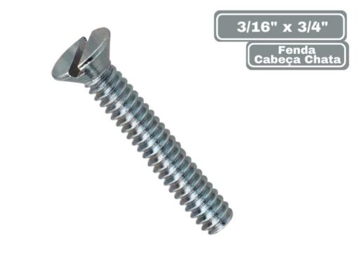 PARAFUSO MAQUINA CABECA CHATA 3/16X3/4