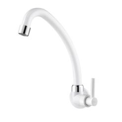 TORNEIRA CURVA MOVEL BRANCA - VIQUA
