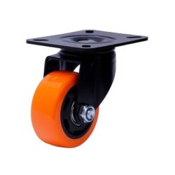 RODIZIO GIRATORIO BASE PLANA 2" 50MM LARANJA (6236) - COLSON