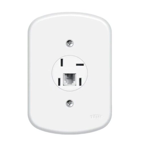 TOMADA TELEFONE CONECTOR RJ11 COM PLACA 0408 FAME