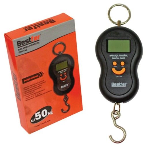BALANCA DIGITAL PORTATIL C/ GANCHO OVAL 50KG BFH1385 - BESTFER