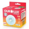 SPOT LED AMARELO REDONDO EMBUTIR 5W 3000K BIVOLT OUROLUX
