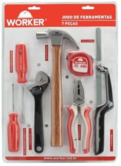 JOGO FERRAMENTAS 7 PCS - WORKER