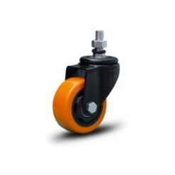 RODIZIO GIRATORIO ESPIGA 1/2 3" 75MM PT/LARANJA 312 (6595) - COLSON