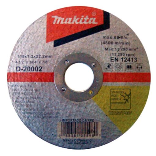 DISCO CORTE ACO 115X1,2X22,23MM D20002 - MAKITA