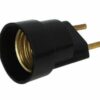 BOCAL PLASTICO E27 PINO PRETO 1701 - ILUMI