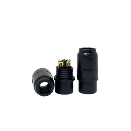 BOCAL PLASTICO E14 PARAFUSO PRETO 1027